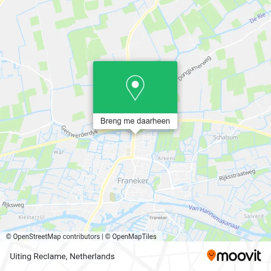 Uiting Reclame kaart