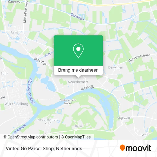 Vinted Go Parcel Shop kaart