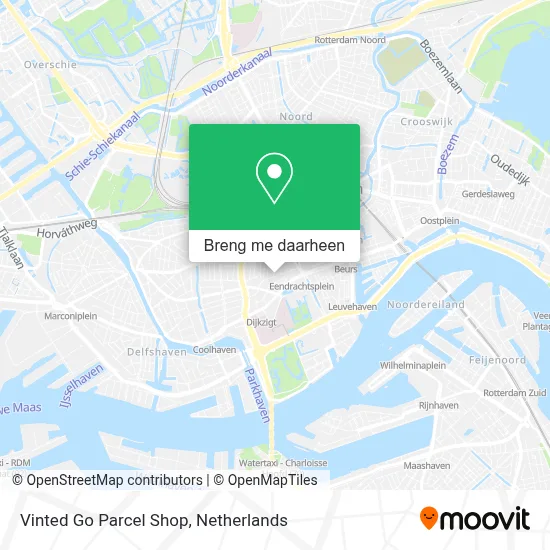 Vinted Go Parcel Shop kaart