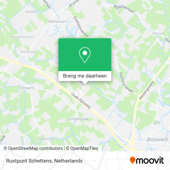 Rustpunt Schettens kaart