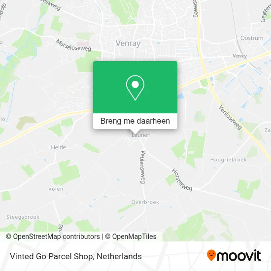 Vinted Go Parcel Shop kaart