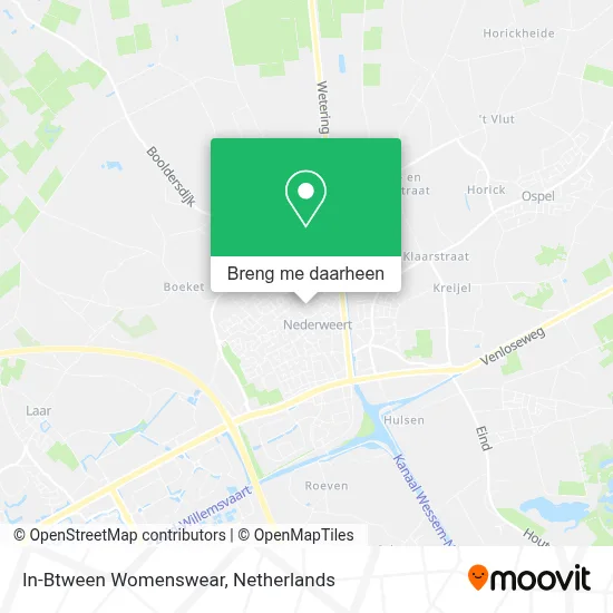 In-Btween Womenswear kaart
