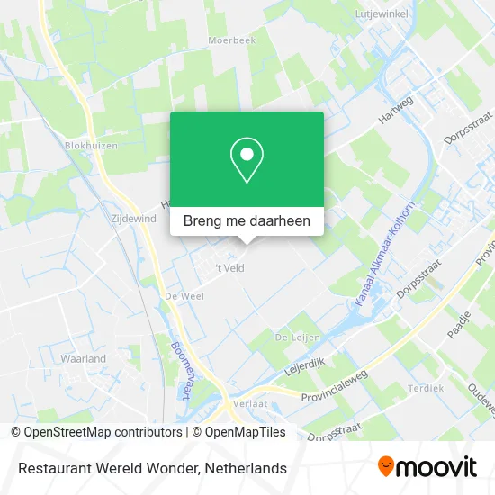 Restaurant Wereld Wonder kaart