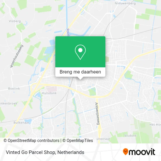 Vinted Go Parcel Shop kaart