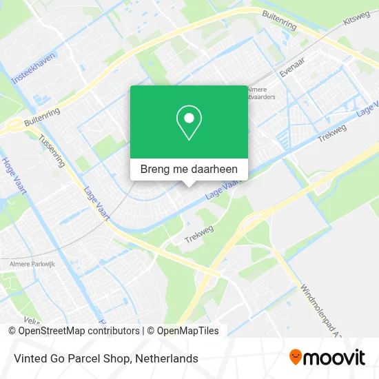 Vinted Go Parcel Shop kaart