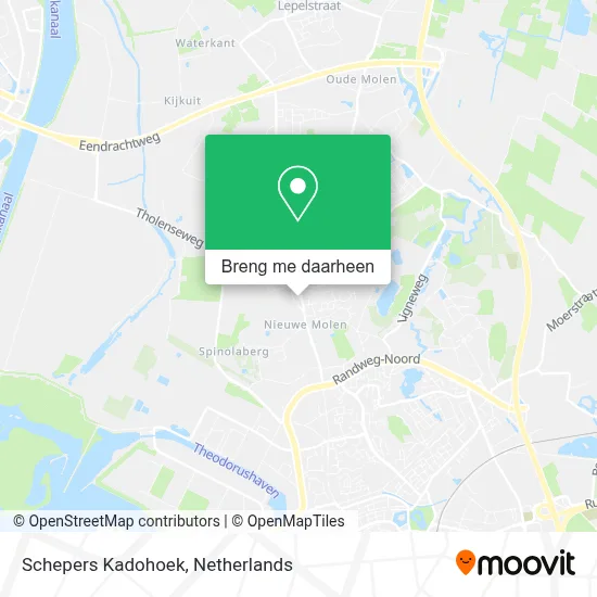 Schepers Kadohoek kaart