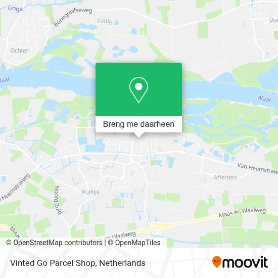 Vinted Go Parcel Shop kaart