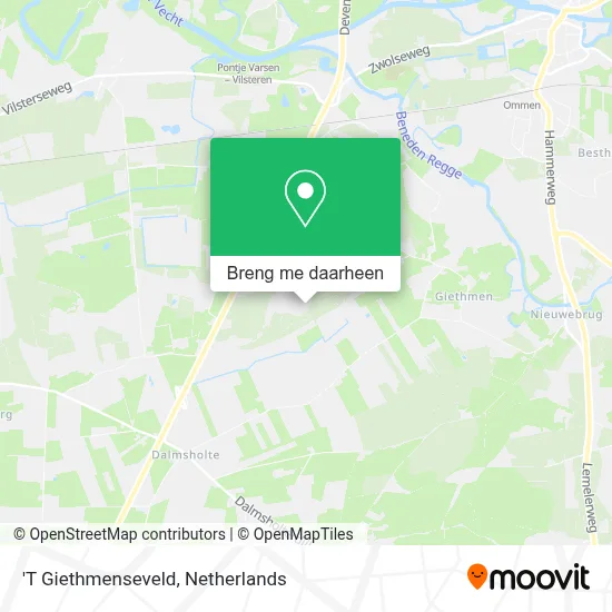 'T Giethmenseveld kaart