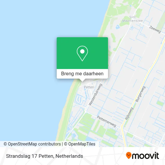 Strandslag 17 Petten kaart