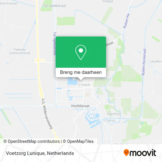 Voetzorg Lunique kaart