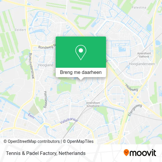 Tennis & Padel Factory kaart