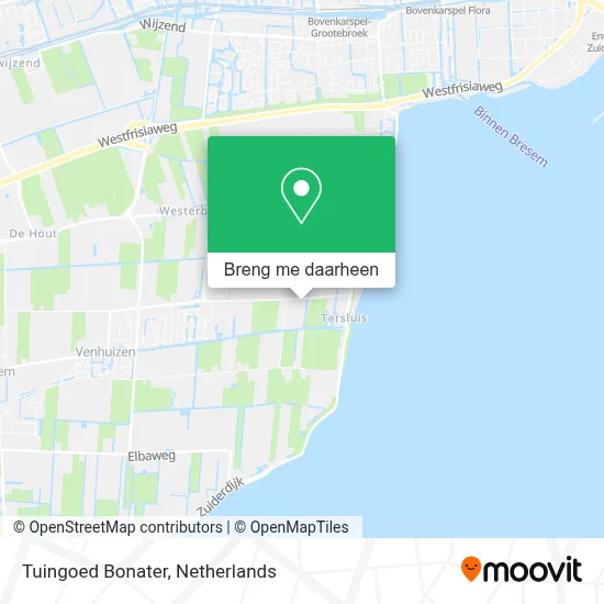 Tuingoed Bonater kaart