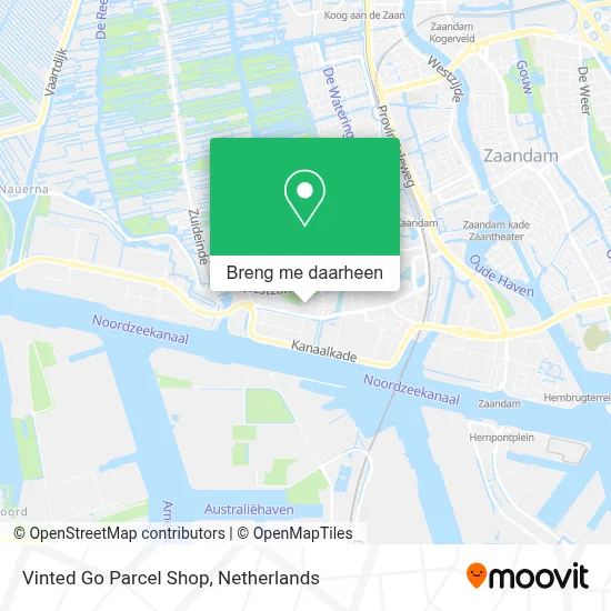 Vinted Go Parcel Shop kaart