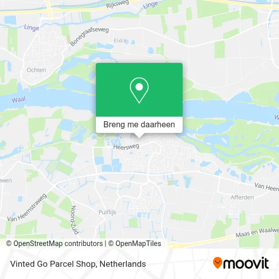 Vinted Go Parcel Shop kaart