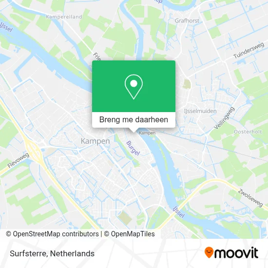 Surfsterre kaart
