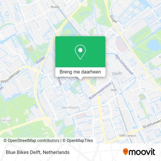 Blue Bikes Delft kaart