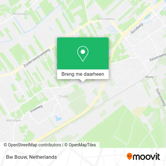 Bw Bouw kaart