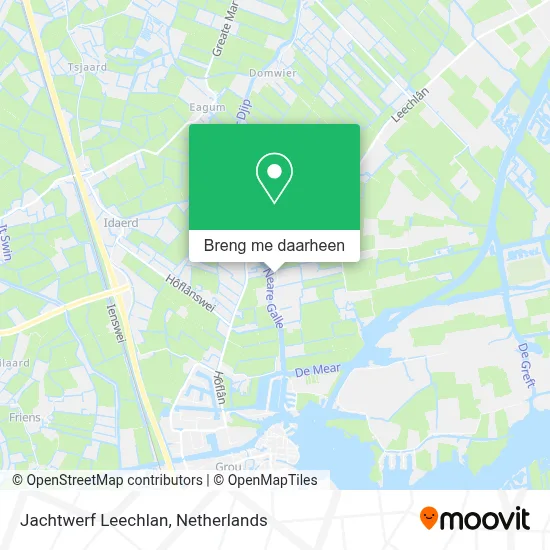 Jachtwerf Leechlan kaart