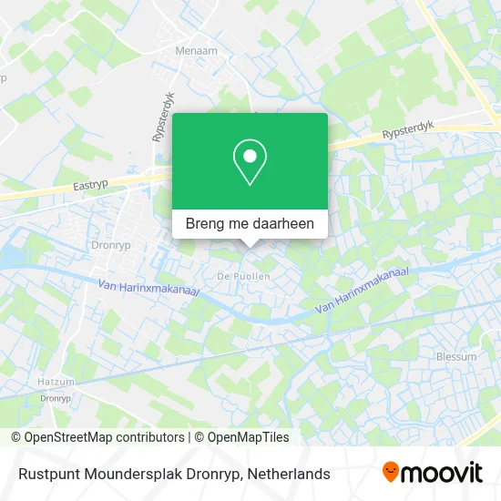 Rustpunt Moundersplak Dronryp kaart