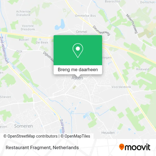 Restaurant Fragment kaart