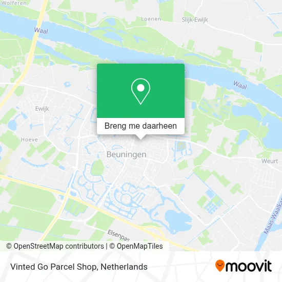 Vinted Go Parcel Shop kaart