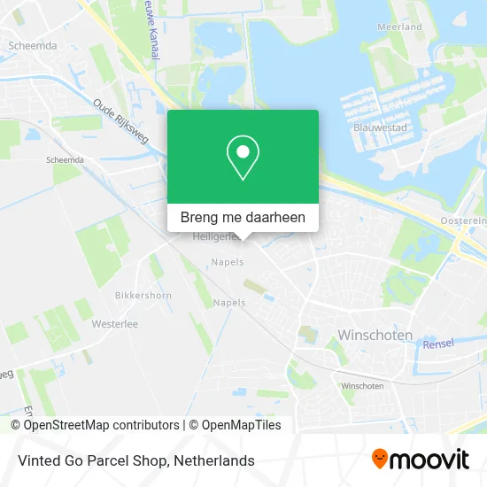 Vinted Go Parcel Shop kaart