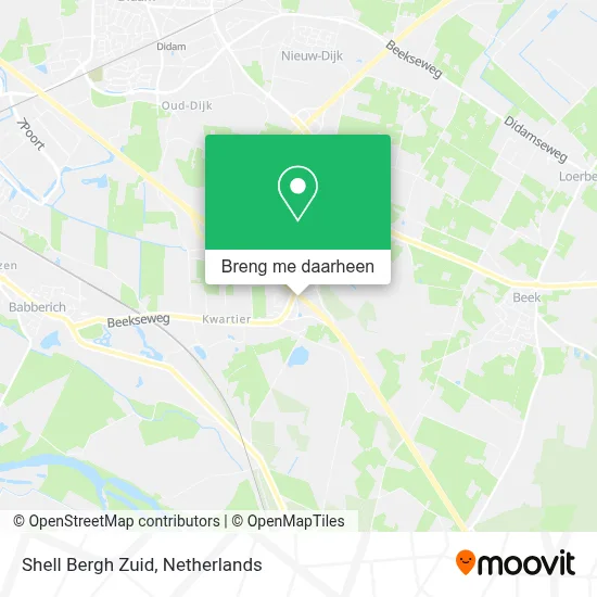 Shell Bergh Zuid kaart