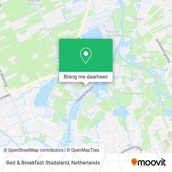 Bed & Breakfast Stadsland kaart