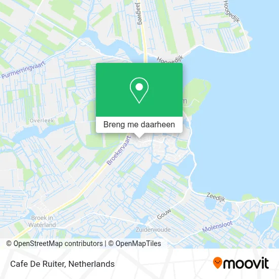 Cafe De Ruiter kaart