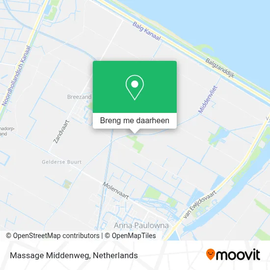 Massage Middenweg kaart