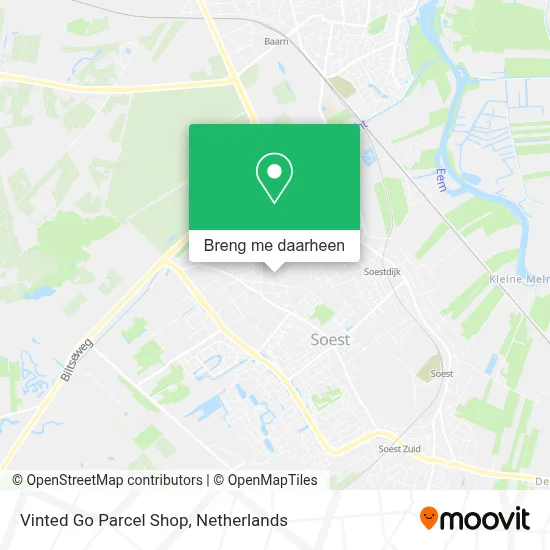 Vinted Go Parcel Shop kaart