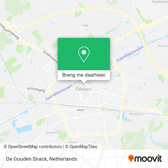 De Gouden Snack kaart