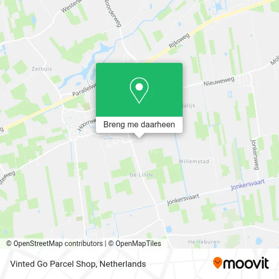 Vinted Go Parcel Shop kaart