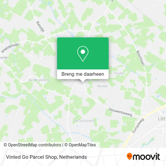 Vinted Go Parcel Shop kaart