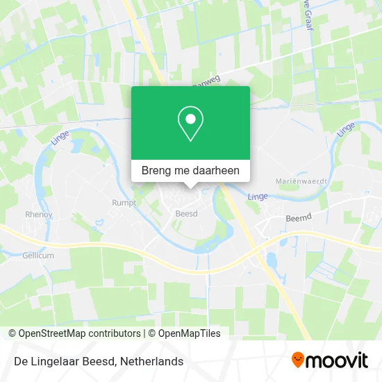 De Lingelaar Beesd kaart