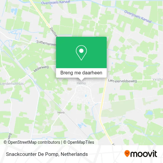 Snackcounter De Pomp kaart