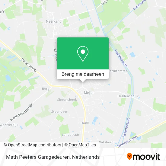 Math Peeters Garagedeuren kaart