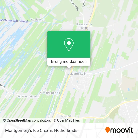Montgomery's Ice Cream kaart