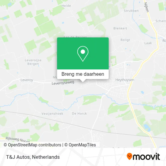T&J Autos kaart