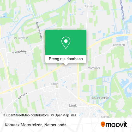 Kobutex Motorreizen kaart