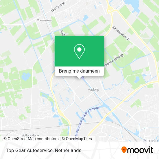 Top Gear Autoservice kaart