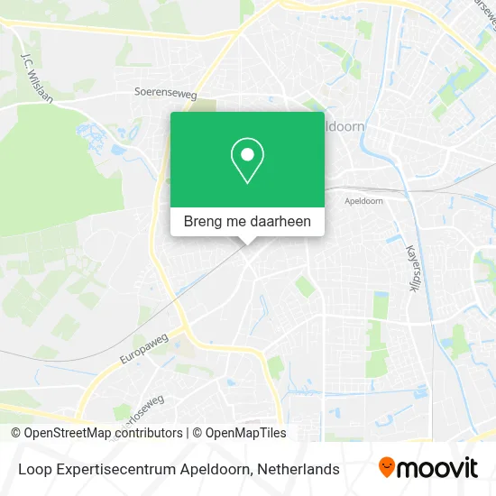 Loop Expertisecentrum Apeldoorn kaart