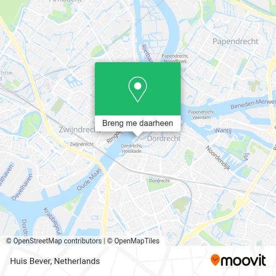 Huis Bever kaart
