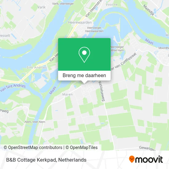 B&B Cottage Kerkpad kaart