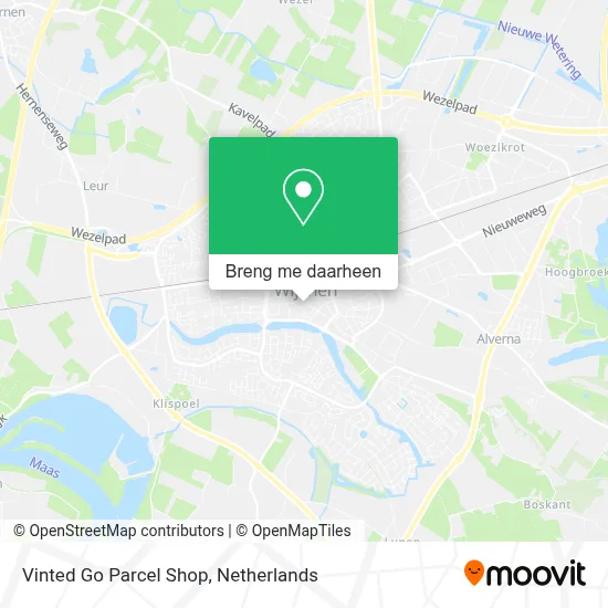 Vinted Go Parcel Shop kaart