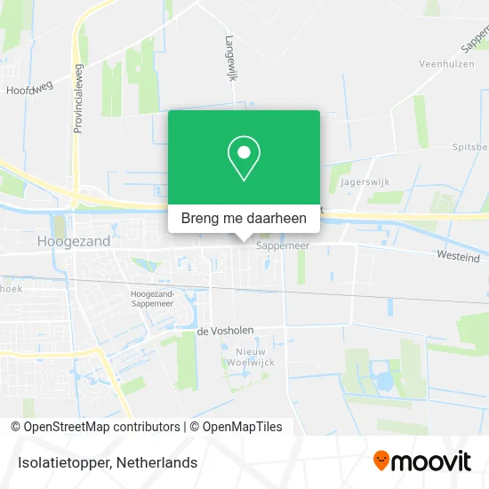Isolatietopper kaart