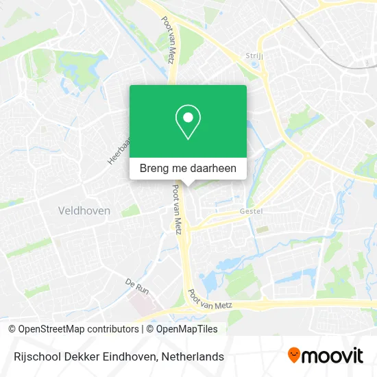 Rijschool Dekker Eindhoven kaart