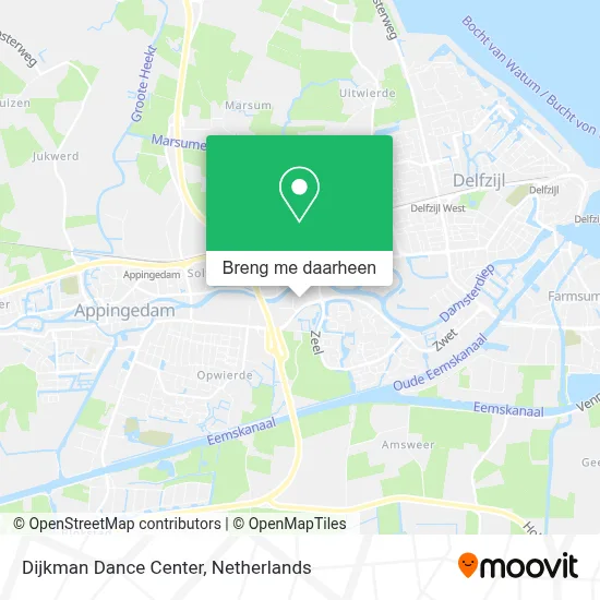 Dijkman Dance Center kaart