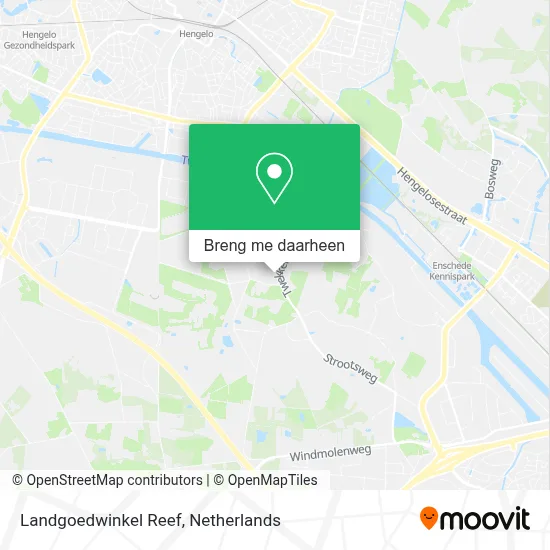 Landgoedwinkel Reef kaart
