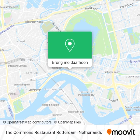 The Commons Restaurant Rotterdam kaart
